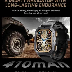 696 C28 Smart Watch 2.02 inch Smart Band Fitness Bracelet Bluetooth Pedometer Call Reminder Sleep Tracker Compatible with Android iOS Men Hands-Free Calls Message Reminder IP 67 42mm Watch Case