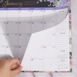 2025 Calendar with Holidays 2025 Monthly Wall Calendar Floral Calendar 2025 January to December Monthly Calendar with Thick Paper