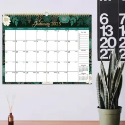 2025 Calendar with Holidays 2025 Monthly Wall Calendar Floral Calendar 2025 January to December Monthly Calendar with Thick Paper
