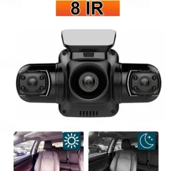 4 Channel 4*1080P Dash Camera Built-in GPS & WiFi CPL Dual Lens 8 Infrared Light Night Vision 170 Degree with Rear Lens Car DVR