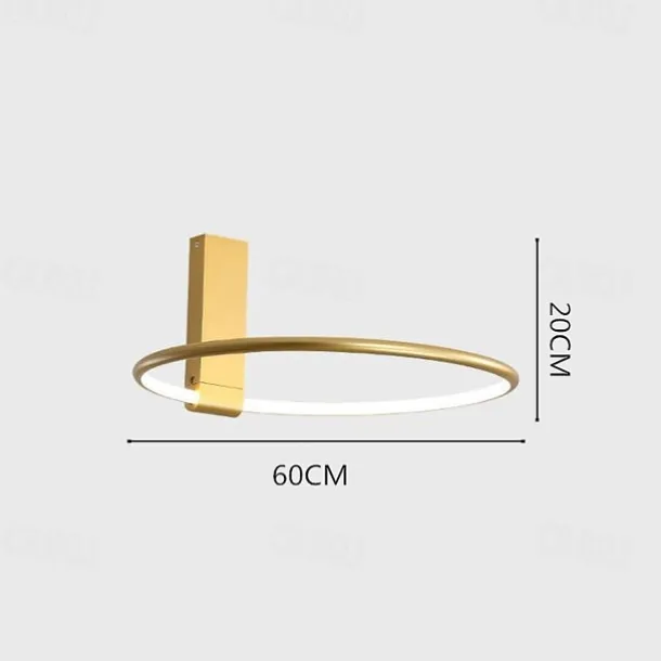 40 cm Adjustable LED Round Ceiling Light Gold Black Designer Minimalist Art Front Desk Conference Room Business Building Restaurant Clothing Store