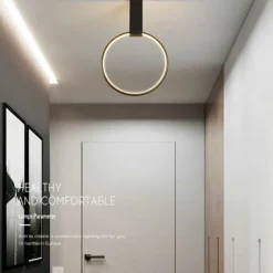 40 cm Adjustable LED Round Ceiling Light Gold Black Designer Minimalist Art Front Desk Conference Room Business Building Restaurant Clothing Store