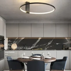 40 cm Adjustable LED Round Ceiling Light Gold Black Designer Minimalist Art Front Desk Conference Room Business Building Restaurant Clothing Store