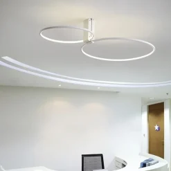 40 cm Adjustable LED Round Ceiling Light Gold Black Designer Minimalist Art Front Desk Conference Room Business Building Restaurant Clothing Store