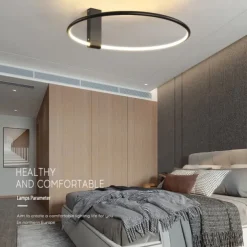 40 cm Adjustable LED Round Ceiling Light Gold Black Designer Minimalist Art Front Desk Conference Room Business Building Restaurant Clothing Store