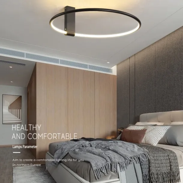 40 cm Adjustable LED Round Ceiling Light Gold Black Designer Minimalist Art Front Desk Conference Room Business Building Restaurant Clothing Store