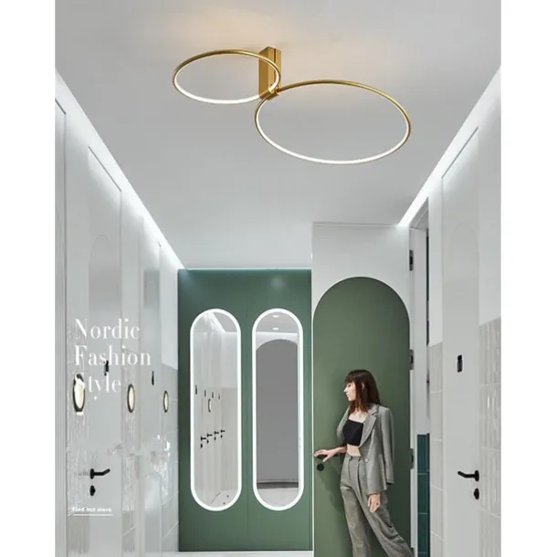 40 cm Adjustable LED Round Ceiling Light Gold Black Designer Minimalist Art Front Desk Conference Room Business Building Restaurant Clothing Store