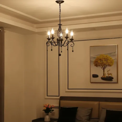 51/78 cm Candle Style Chandelier LED Metal Vintage Style Classic Basic Painted Finishes Traditional Country 220-240V