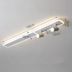 80/100 cm Ceiling Light LED Spotlight Metal Artistic Style Modern Stylish Painted Finishes 220-240V