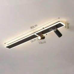 80/100 cm Ceiling Light LED Spotlight Metal Artistic Style Modern Stylish Painted Finishes 220-240V