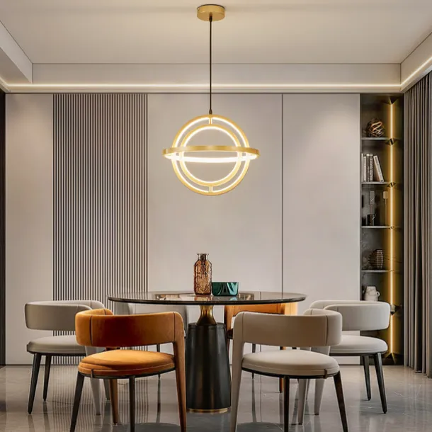 40 cm Circle / Ring Design Pendant Light LED Metal Globe Round Painted Finishes Modern 220-240V