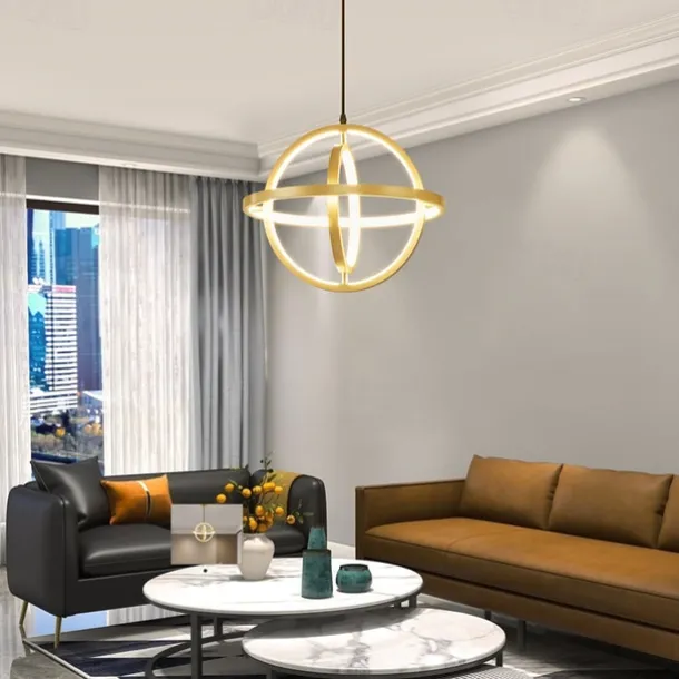 40 cm Circle / Ring Design Pendant Light LED Metal Globe Round Painted Finishes Modern 220-240V