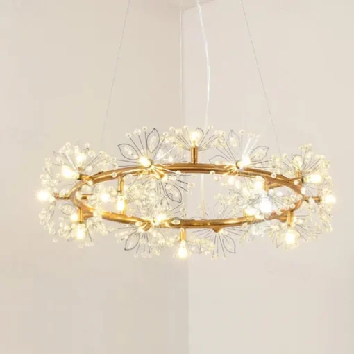 40/60 cm Circle Design Pendant Light Metal Modern Style Stylish Floral Style Electroplated Painted Finishes LED Nordic Style 220-240V