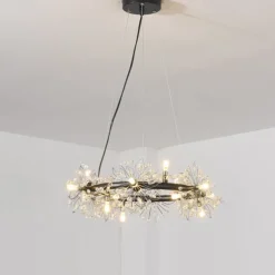 40/60 cm Circle Design Pendant Light Metal Modern Style Stylish Floral Style Electroplated Painted Finishes LED Nordic Style 220-240V