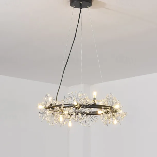 40/60 cm Circle Design Pendant Light Metal Modern Style Stylish Floral Style Electroplated Painted Finishes LED Nordic Style 220-240V
