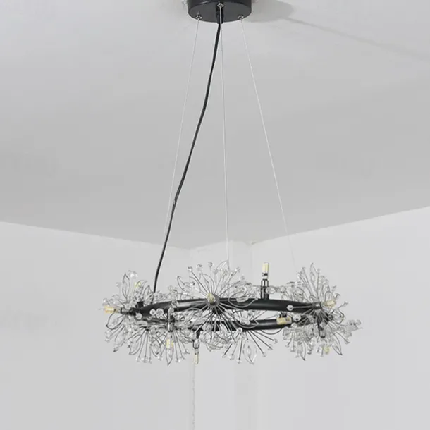 40/60 cm Circle Design Pendant Light Metal Modern Style Stylish Floral Style Electroplated Painted Finishes LED Nordic Style 220-240V