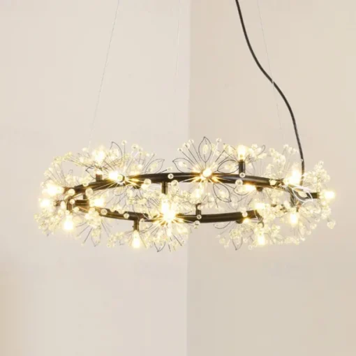 40/60 cm Circle Design Pendant Light Metal Modern Style Stylish Floral Style Electroplated Painted Finishes LED Nordic Style 220-240V