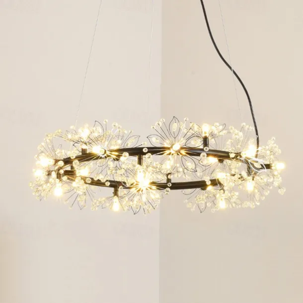 40/60 cm Circle Design Pendant Light Metal Modern Style Stylish Floral Style Electroplated Painted Finishes LED Nordic Style 220-240V