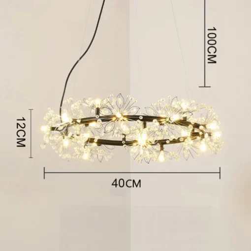 40/60 cm Circle Design Pendant Light Metal Modern Style Stylish Floral Style Electroplated Painted Finishes LED Nordic Style 220-240V