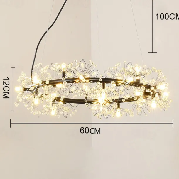 40/60 cm Circle Design Pendant Light Metal Modern Style Stylish Floral Style Electroplated Painted Finishes LED Nordic Style 220-240V