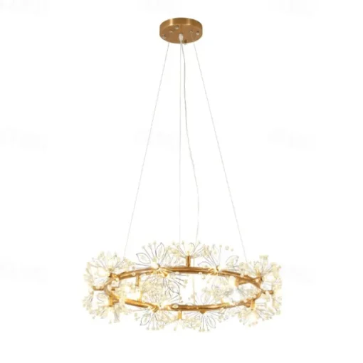 40/60 cm Circle Design Pendant Light Metal Modern Style Stylish Floral Style Electroplated Painted Finishes LED Nordic Style 220-240V