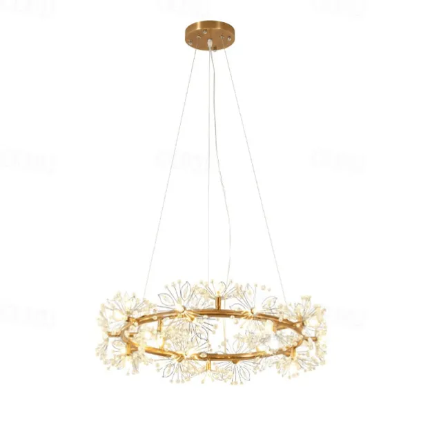 40/60 cm Circle Design Pendant Light Metal Modern Style Stylish Floral Style Electroplated Painted Finishes LED Nordic Style 220-240V