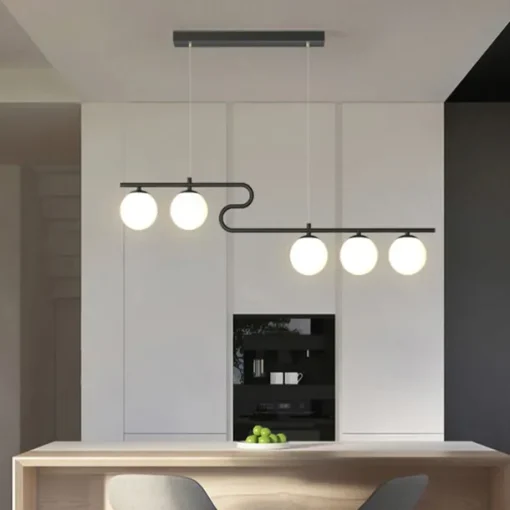 100 cm Cluster Design Line Design Pendant Light LED Metal Electroplated Painted Finishes Black Nordic Style 220-240V