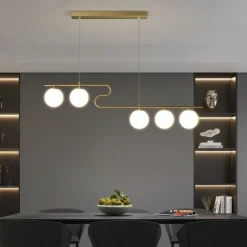 100 cm Cluster Design Line Design Pendant Light LED Metal Electroplated Painted Finishes Black Nordic Style 220-240V