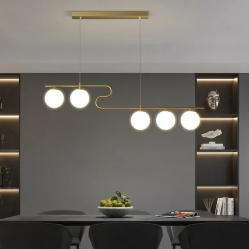 100 cm Cluster Design Line Design Pendant Light LED Metal Electroplated Painted Finishes Black Nordic Style 220-240V
