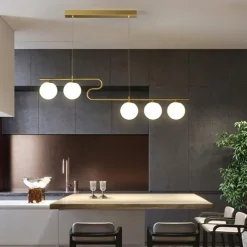 100 cm Cluster Design Line Design Pendant Light LED Metal Electroplated Painted Finishes Black Nordic Style 220-240V