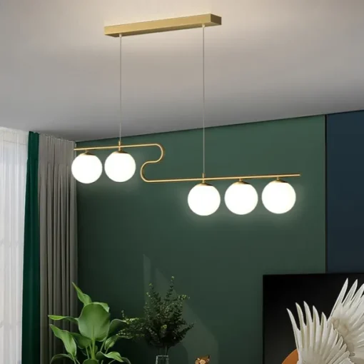 100 cm Cluster Design Line Design Pendant Light LED Metal Electroplated Painted Finishes Black Nordic Style 220-240V
