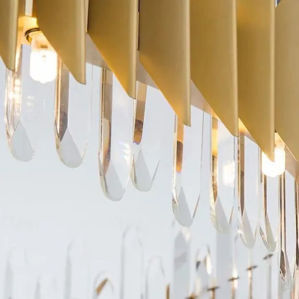 60/80 cm Crystal Chandelier Pendant Light Gold Luxury Modern Island Design Stainless Steel Electroplated 110-120V 220-240V