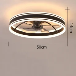 50 cm Dimmable Ceiling Fan Metal Acrylic Modern Nordic Style 220-240V
