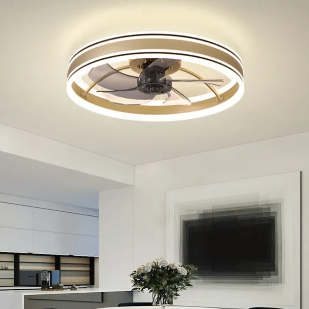 50 cm Dimmable Ceiling Fan Metal Acrylic Modern Nordic Style 220-240V