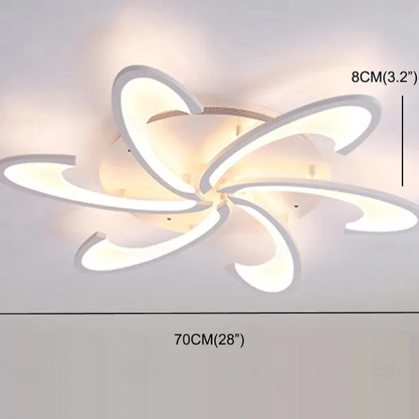 70 cm Dimmable Flush Mount Lights Aluminum Geometrical Novelty Anodized LED Modern Simple 220-240V