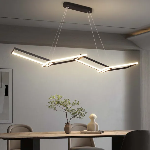 150 cm Dimmable Geometric Shapes Pendant Light Metal Acrylic Artistic Style Modern Style Geometrical Black Contemporary Modern 110-240 V