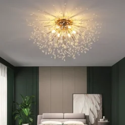 54/55/56/58 cm Firework Design Flush Ceiling Light LED Metal Modern Style Floral Style Geometrical Electroplated Nordic Style 220-240V