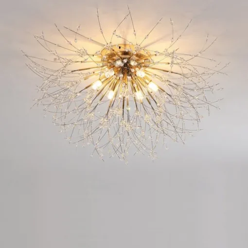 54/55/56/58 cm Firework Design Flush Ceiling Light LED Metal Modern Style Floral Style Geometrical Electroplated Nordic Style 220-240V