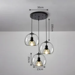 75/35 cm Globe Design Cluster Design Pendant Light LED Metal Vintage Style Globe Electroplated Painted Finishes Vintage Country 220-240V