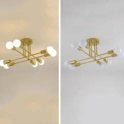 72 cm Globe Design Geometric Shapes Flush Mount Lights Metal Sputnik Linear Geometrical Painted Finishes Contemporary Artistic Nordic Style 110-220V 220-240V