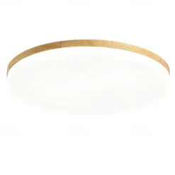 26/38/48 cm LED Ceiling Light Nordic Wood Round Design Flush Mount Lights Nature Inspired 110-120V 220-240V