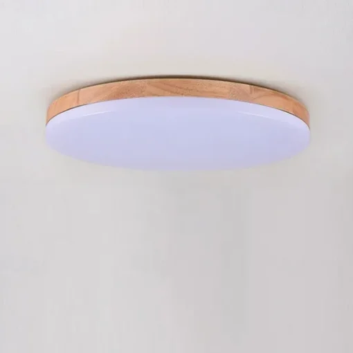 26/38/48 cm LED Ceiling Light Nordic Wood Round Design Flush Mount Lights Nature Inspired 110-120V 220-240V