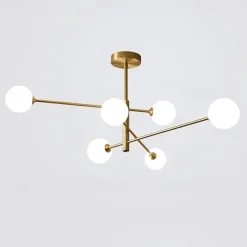 105 cm LED Ceiling Light Nordic Style Cluster Design Modern Geometric Shapes Single Design Pendant Light Metal Sputnik Gold Black Electroplated 110-120V 220-240V