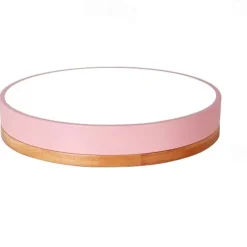 40/50/60 cm LED Ceiling Light Nordic Style Basic Flush Mount Lights Metal Sector Painted Finishes Wood Modern White Black Yellow Green Blue Pink Gray 110-120V 220-240V