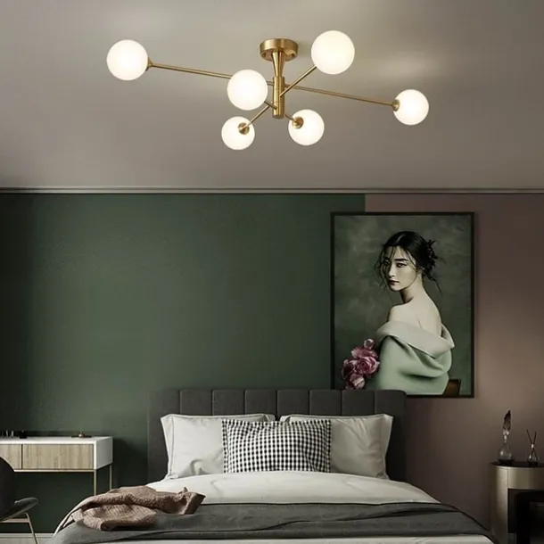 105 cm LED Ceiling Light Nordic Style Chandelier Globe Lampshade Instant Cabin Streetwear Modern 6-Light Living Room Bedroom Office110-240 V