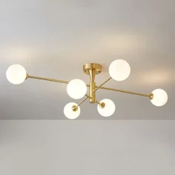 105 cm LED Ceiling Light Nordic Style Chandelier Globe Lampshade Instant Cabin Streetwear Modern 6-Light Living Room Bedroom Office110-240 V
