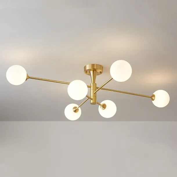 105 cm LED Ceiling Light Nordic Style Chandelier Globe Lampshade Instant Cabin Streetwear Modern 6-Light Living Room Bedroom Office110-240 V