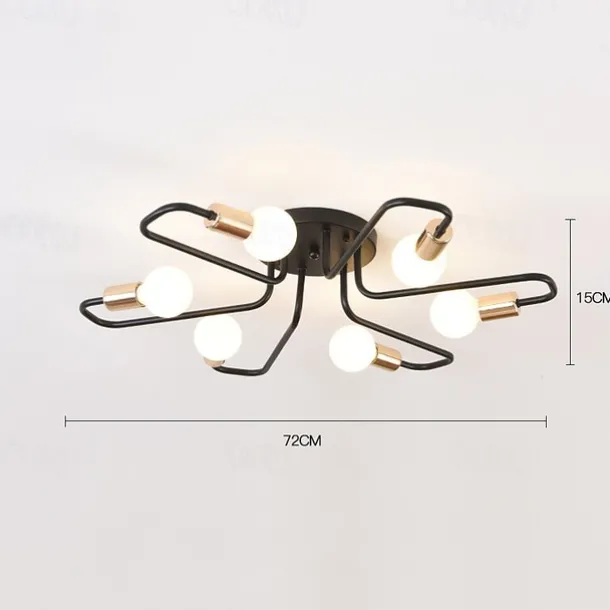72 cm LED Ceiling Light Nordic Style Flush Mount Light Chandelier Metal Sputnik Linear Mini Painted Finishes Modern 110-120V 220-240V