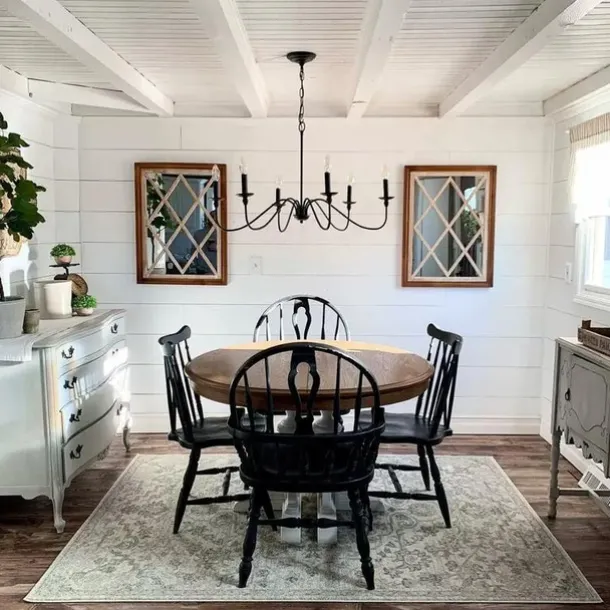 88 cm LED Pendant Light 6 Light Candle Style Industrial Iron for Dining Room, Living Room, Kitchen Black Modern Traditional / Classic 220-240V