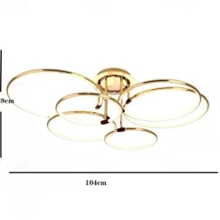 65 cm LED Pendant Light Circle Design Ceiling Light Lantern Desgin Flush Mount Lights Metal Electroplated Modern 220-240V